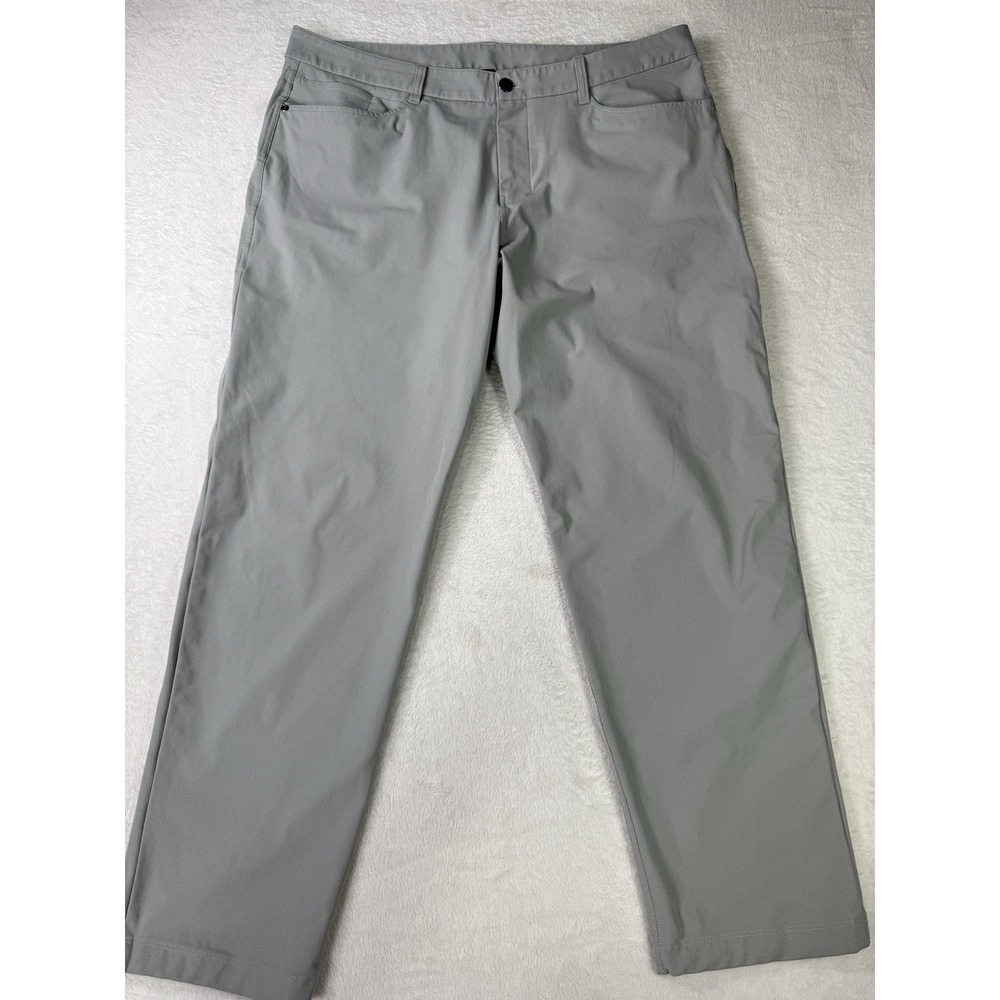 Lululemon ABC Classic-Fit Warpstreme Pants Men 38x29 Gray Performance 5 Pocket